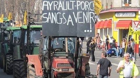 Nantes'da Yeni Havalimanına Karşı Yürüyüş