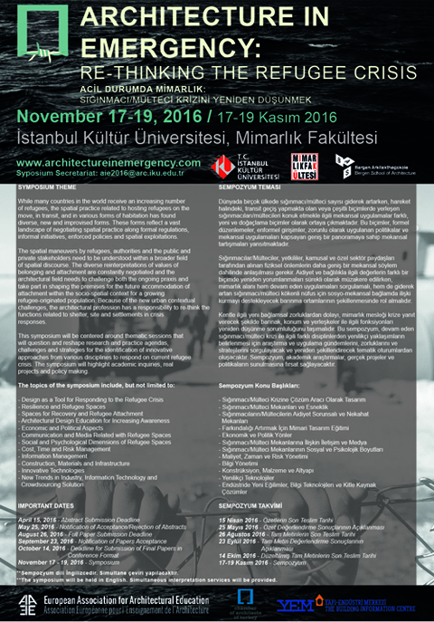 Acil Durumda Mimarlık: Sığınmacı/Mülteci Krizini Yeniden Düşünmek