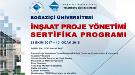 İnşaat Proje Yönetimi Sertifika Programı 2017