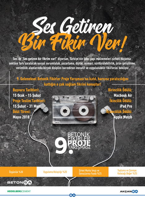 9. Betonik Fikirler Proje Yarışması
