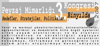 3. Peyzaj Mimarlığı Kongresi