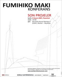 Ünlü Mimarlar Charles Correa ve Fumihiko Maki İstanbullularla Buluşuyor