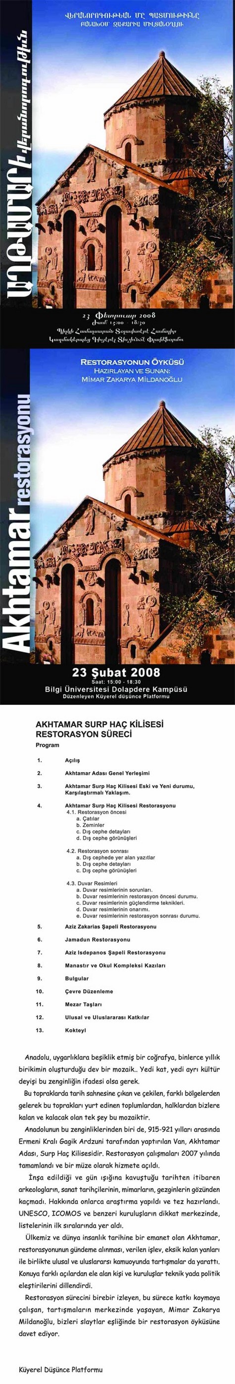 Akhtamar Surp Haç Kilisesi Restorasyon Süreci