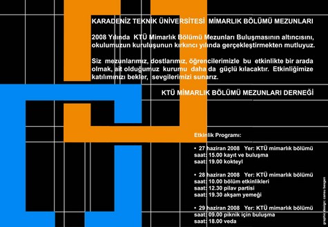 KTÜ Mimarlık Bölümü Mezunları Buluşuyor