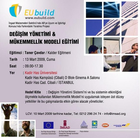 İMSAD'dan “Değişim Yönetimi & Mükemmellik Modeli Eğitimi”