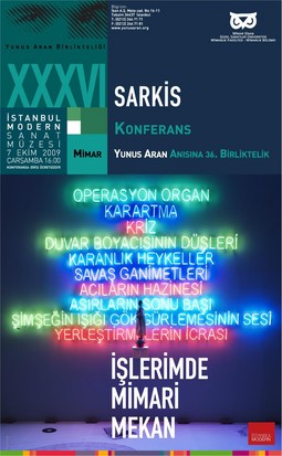 Sarkis, "Yunus Aran Konferansları"nın 36. Konuğu Olacak