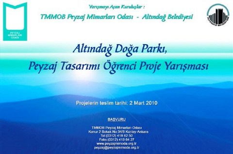 Altındağ Doğa Parkı Peyzaj Tasarımı Öğrenci Proje Yarışması