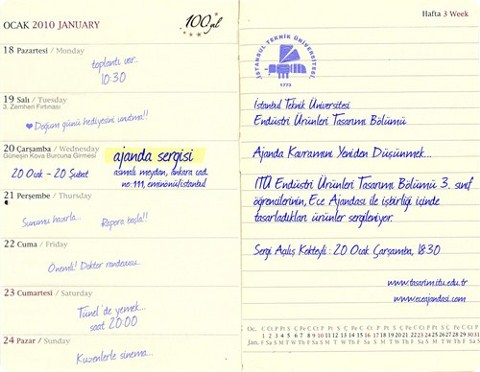 Ajanda Projeleri Sergisi