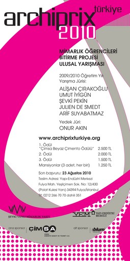 ARCHIPRIX - Türkiye 2010 İçin Başvurular Başladı